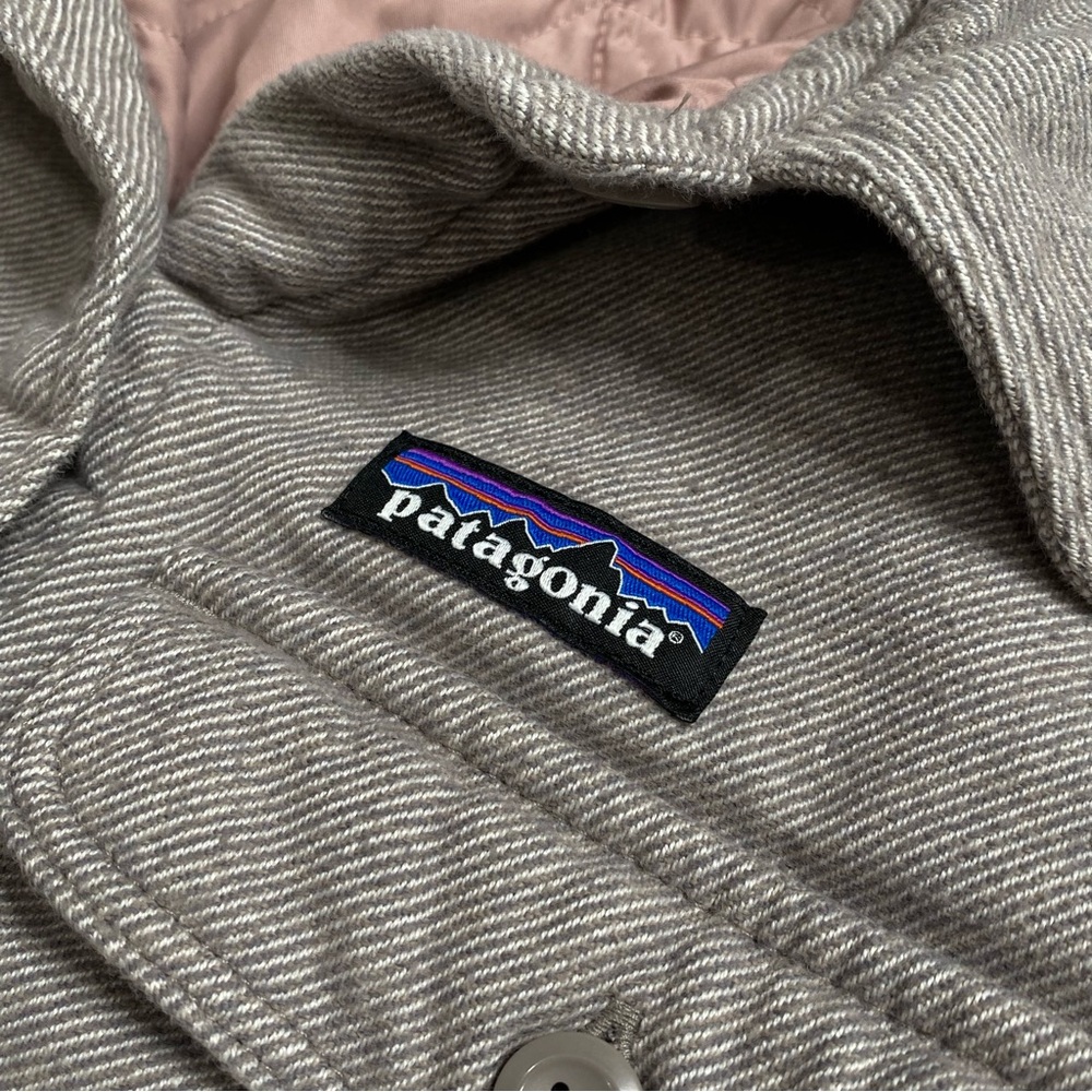 Patagonia Womens Size M Insulated Fjord Flannel Shirt Jacket Gray Quilt Lined - Picture 5 of 14